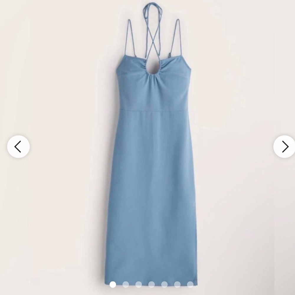 Abercrombie Strappy Halter Midi Dress Size M